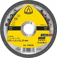 KLINGSPOR Rezalni disk iz nerjavečega jekla A646R 125x1,6