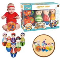 shumee Mini piratska arkadna igra kegljanje za otroke z žogicami