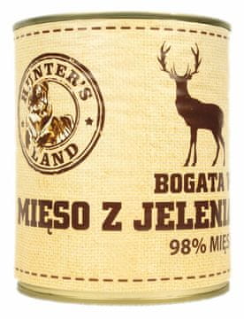 shumee Hunter's Land, bogata z jelenovim mesom, 98 % mesa, 850 g