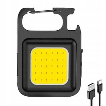 shumee Zmogljiva mini polnilna LED svetilka za ključe z magnetom