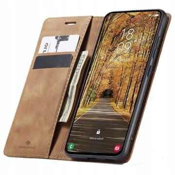 shumee Denarnica Spacecase za Galaxy S25 Edge svetlo rjave barve