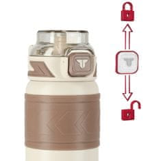 shumee Termo vrček s slamico, neprepusten, nedrseč, 500 ml - bež