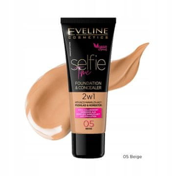 Eveline Cosmetics Eveline Selfie Time 2v1 podlaga + korektor 05 Beige 30 ml
