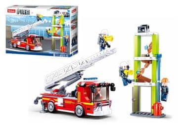 Sluban Gasilsko vozilo Sluban Fire Blocks z lestvijo 343 - B0966