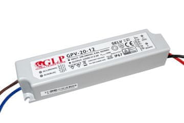 GLP Hermetični stikalni napajalnik 20W IP67 GPV-20 DC 12V 2A