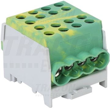 Tracon Electric Kompaktni konektor zbiralke, zeleno-rumen 6-35 mm2 125 A
