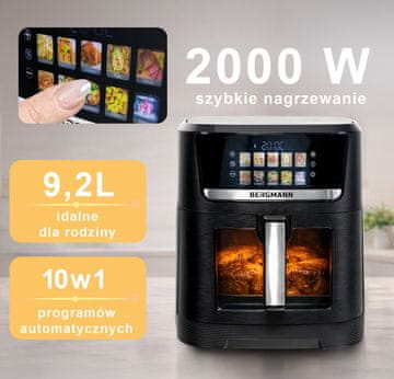 shumee Bergmann YO cvrtnik brez maščobe 1 komora 9,2 l 2000 W N