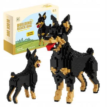 shumee Doberman Dog 902 El 3D model gradbenih blokov za gradnjo