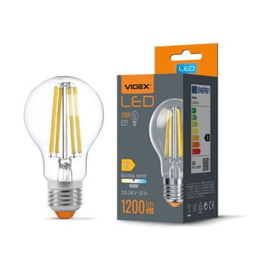 VIDEX Žarnica z nitko A60 10W E27 nevtralna 1200lm 4000K Videx