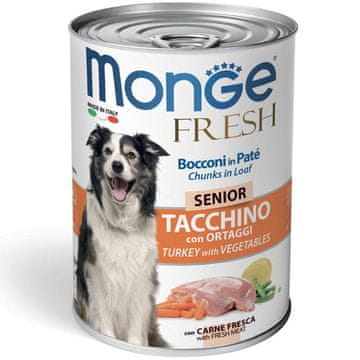 Monge Monge Senior Dog Fresh Puranova Pašteta z Zelenjavo 400g