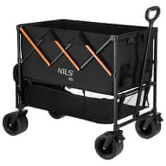 NILS CAMP NC2607 XXL potovalni voziček črno-oranžen 160L
