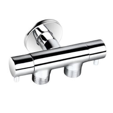 shumee Dvojni kotni ventil model 3 z navojem 1/2" x 1/2" x 1/2"