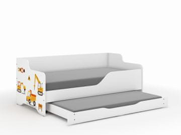 Wooden Toys Otroška postelja Lilu 160x80 gradbišče s funkcijo spanja