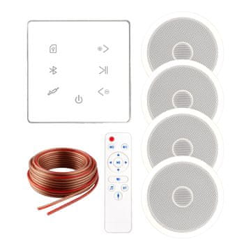 MusicMate Stropni zvočni sistem MusicMate MM-SN300-W InvisiaSound