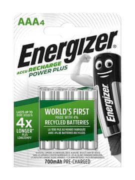shumee Polnilne baterije Energizer Power Plus AAA LR03, 4 kosi