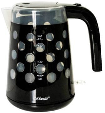 MAESTRO Električni grelnik vode 1,7 l 2200 W Maestro MR-045-črn