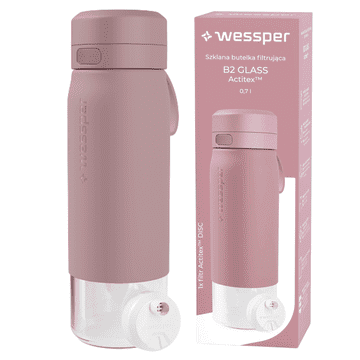 Wessper Wessper steklenička s filtrom WES270-700-PK roza 700 ml