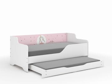 Wooden Toys Otroška postelja Lilu 160x80 princesa s funkcijo spanja