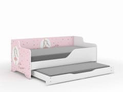 Wooden Toys Otroška postelja Lilu 160x80 princesa s funkcijo spanja