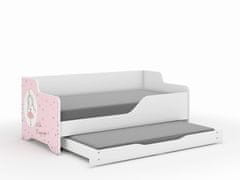Wooden Toys Otroška postelja Lilu 160x80 princesa s funkcijo spanja
