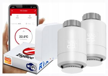 RTX 2x termostatska glava RTX + Tuya SET Zigbee WiFi prehod