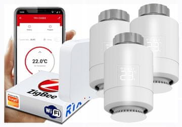 RTX 3x RTX termostatska glava + Tuya SET Zigbee WiFi prehod