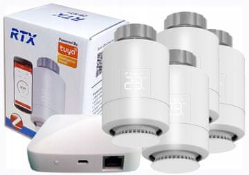 RTX 4x RTX termostatska glava + ZigBee LAN prehod Tuya SET4