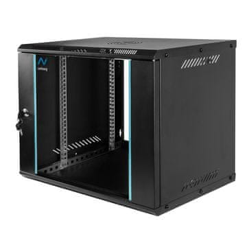 shumee Netberg basic 19" 9U 463x600x400 stenska omara, črna N