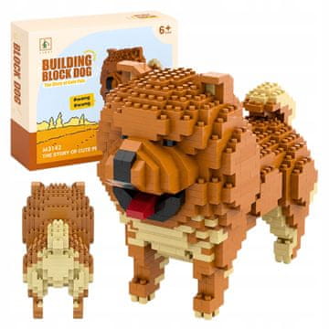 shumee Gradbeni bloki Chow Chow Dog 751 El Edinstven 3D model