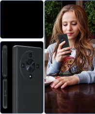 shumee Ovitek Foluu Honor Magic6 Lite, odporen na udarce, črn