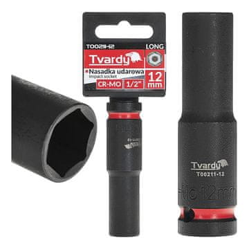 Tvardy Dolgi udarni nastavek 1/2" 6-kraki 12 mm CR-MO (6/72)