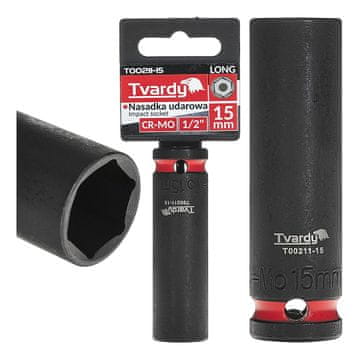 Tvardy Dolgi udarni nastavek 1/2" 6-kraki 15 mm CR-MO (6/72)