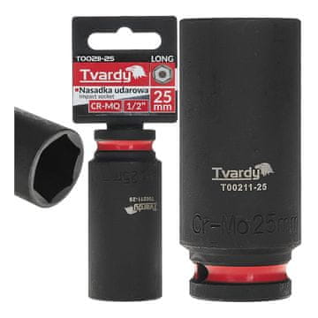Tvardy Dolgi udarni nastavek 1/2" 6-kraki 25 mm CR-MO (6/36)