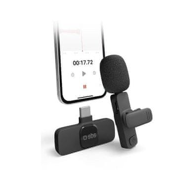 SBS Brezžični mikrofon SBS z USB-C sprejemnikom in sponko