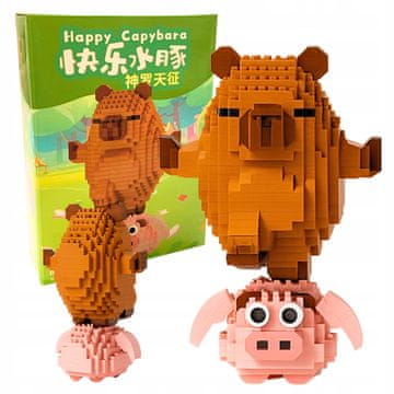 shumee Konstrukcijski komplet Capybara Pujs s figuro prašiča