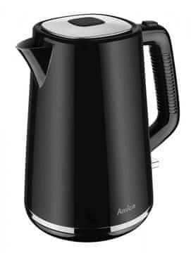 slomart Amica KF3040 kuhalnik vode 1.7L, 2200W, inox/črn