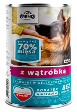 slomart FND FRENDI z jetrnimi koščki v nežni omaki - mokra pasja hrana - 1250g