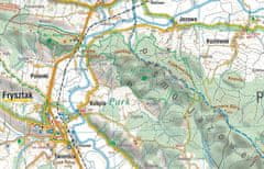 Compass Strzyżowskie Foothills. Jasło, Krosno, Dukla. Laminirana turistična karta. Izdaja 2025. Kompas