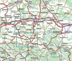 Compass Strzyżowskie Foothills. Jasło, Krosno, Dukla. Laminirana turistična karta. Izdaja 2025. Kompas