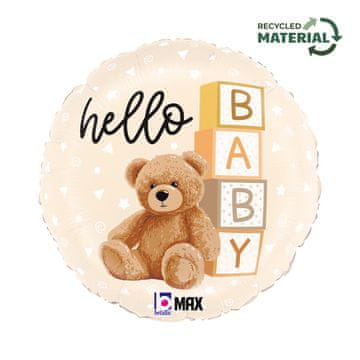 Grabo Folija balon Hello Baby Teddy Bear rjav 45 cm