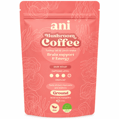 ani Mushroom Coffee Osredotočenost in energija – mleta kava z Lion's Mane in Turkey Tail, 200 g