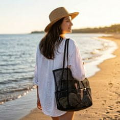 Nega Cosmetics Mrežasta torba za plažo z žepi, BeachBag