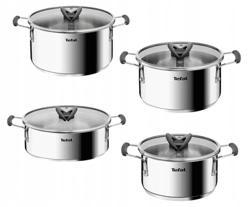 Tefal Opti Space 8-delni set posode, Thermo Fusion (G7378S55)