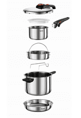 Tefal Secure Trendy ekonom lonec + Emotion Ingenio set, 6L (P2580708)