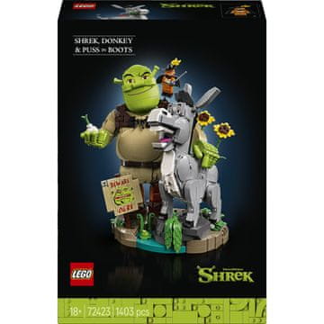 LEGO 72423 Icons Shrek, Osel in Obuti maček