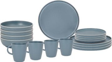 Brunner 16 delni set krožnikov iz melamina DOLOMIT BLUE
