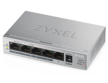 Zyxel GS1005-HP, 5-portno gigabitno stikalo PoE+ brez upravljanja, 4 x PoE, 60 W