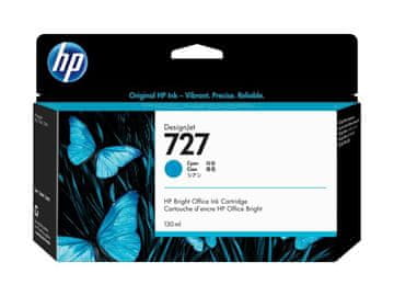 Izvirna črnilna kartuša HP 727, Cyan, standardna zmogljivost 130 ml, 1 kos