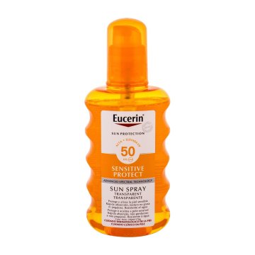 Eucerin Sun Sensitive Protect Sun Spray Transparent SPF50 transparenten sprej za sončenje za občutljivo kožo 200 ml