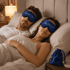AureliaDream Satenasta maska za oči za spanje z vrečko, SleepMask